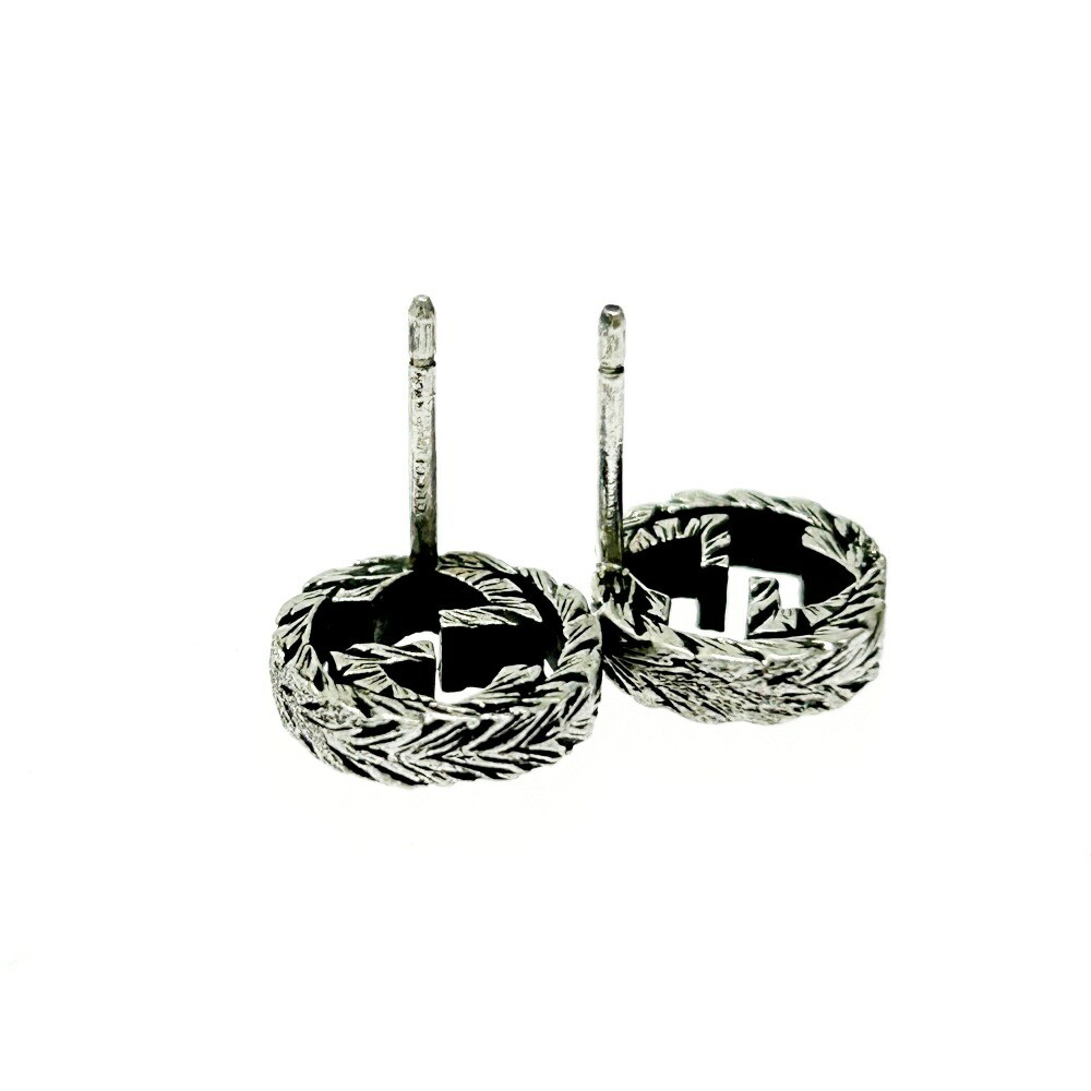 GUCCI Silver Interlocking G Arabesque Earrings 0.… - image 5