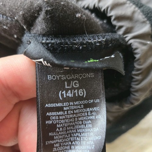 North Face Jacket Boys Size Large 14/16 Denali Fleece Black Gray Polartec Zip Up - Picture 4 of 7