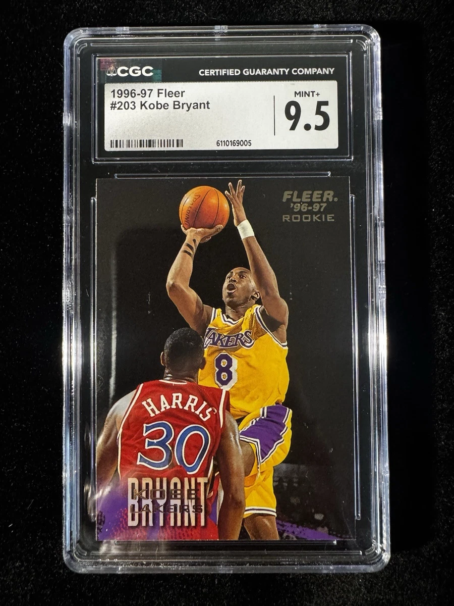 Fleer Kobe Bryant Grade 9.5 Basketball Rookie Sports Trading Cards