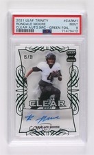 2021 Leaf Trinity Clear Green Foil 15/20 Rondale Moore PSA 9 MINT Auto 13u1