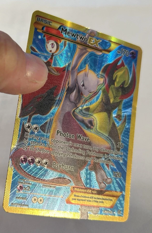 Mewtwo EX (163 Secret Full Art) 163/162 Breakthrough Holo MP - Image 3 of 4