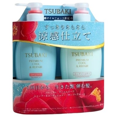 Shiseido Tsubaki Premium Cool Repair Set (Shampoo und Conditioner)   450 ml