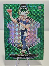 Panini 2024 Mosaic Drake Maye Patriots #303 Green Mosaic Prizm Rookie Card