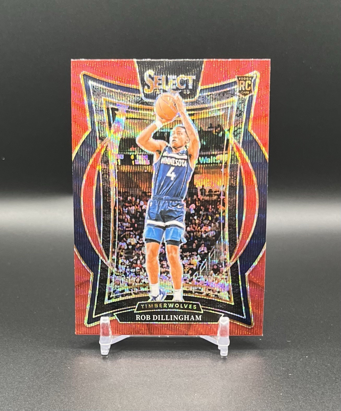 2024-25 Panini Select #84 Rob Dillingham Red Wave Prizm Rookie RC