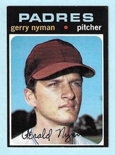 1971 Topps #656 Gerry Nyman San Diego Padres SHORT PRINT Excellent SETBREAK