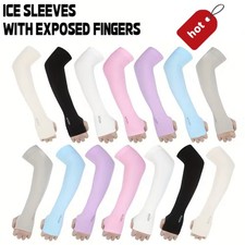 Summer Cooling Arm Sleeves Cover UV Sun Protection Sports Outdoor for Men Women