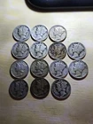 14 Mercury Dime Lot Silver US Coin Mixed Dates