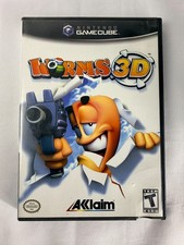 Worms 3D Nintendo GameCube Disc Case Tested Working No Manual Acclaim Reg Card