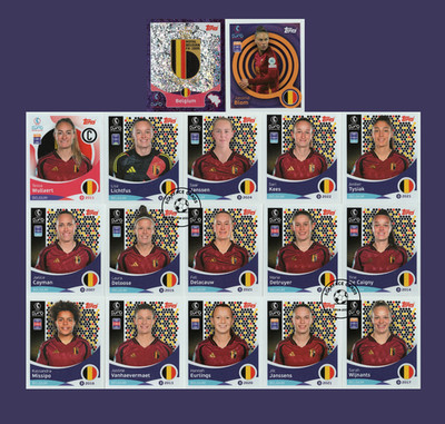 Belgium Team Topps UEFA Women's Euro 2025  Switzerland Stickers
