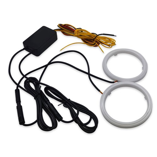1Pair RGB 80MM LED Light Guide Rings For Car Headlight//Retrofit Rings //new - Picture 4 of 12