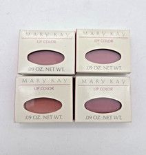 Lote de Color de Labios Mary Kay (Mandarina 1202, Puesta de Sol 1203, Escarlata 1207, Hibisco 1204