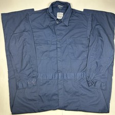 Vtg US Navy Blue Coveralls Utility Submarine Polyester Cotton Military Sz 48R