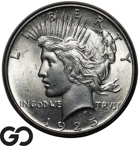 1925 Peace Dollar, Lustrous Gem BU++