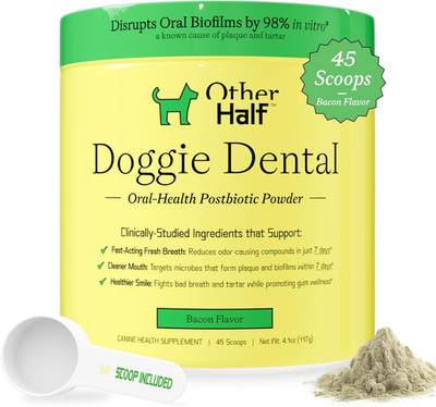 Doggie Dental Supplement Powder - Dog Breath Freshener & Teeth Cleaning Made Eas