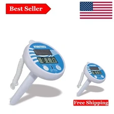 HydroTools Solar-Powered Floating LCD Pool Thermometer
