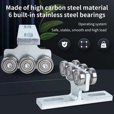 2Pcs 6 Wheels Roller Electric Hoist Trolley Beam Trolleys for Strut Channels