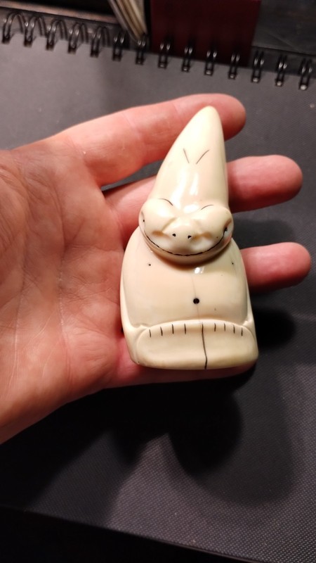Antique 1940s Inuit Indian Hand Carved  3 1/4  Tooth Billiken Good Luck Figurine