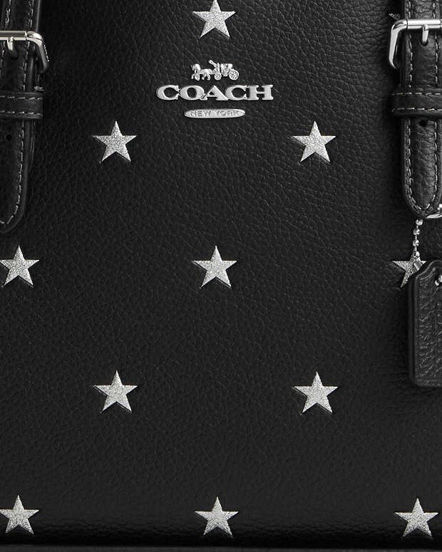 Borsa Coach Mollie 25 nuova con etichetta con stampa stelle CW022