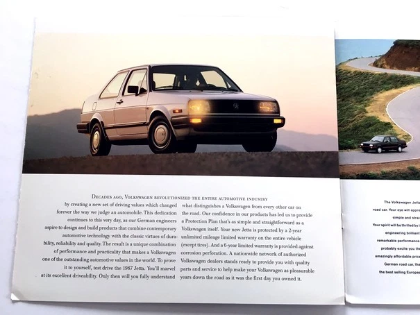 1987 VW Volkswagen Jetta 14-page Original Car Sales Brochure Catalog - GLI Foto 2 de 4
