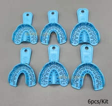6pcs/pack Dental Implant Impression Tray L+M+S Orthodontic disposable Trays U+L