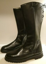 STIVALI PELLE NERO ZIP CLIP LATERALE POLIZIA CARABINIERI TAGLIA 46