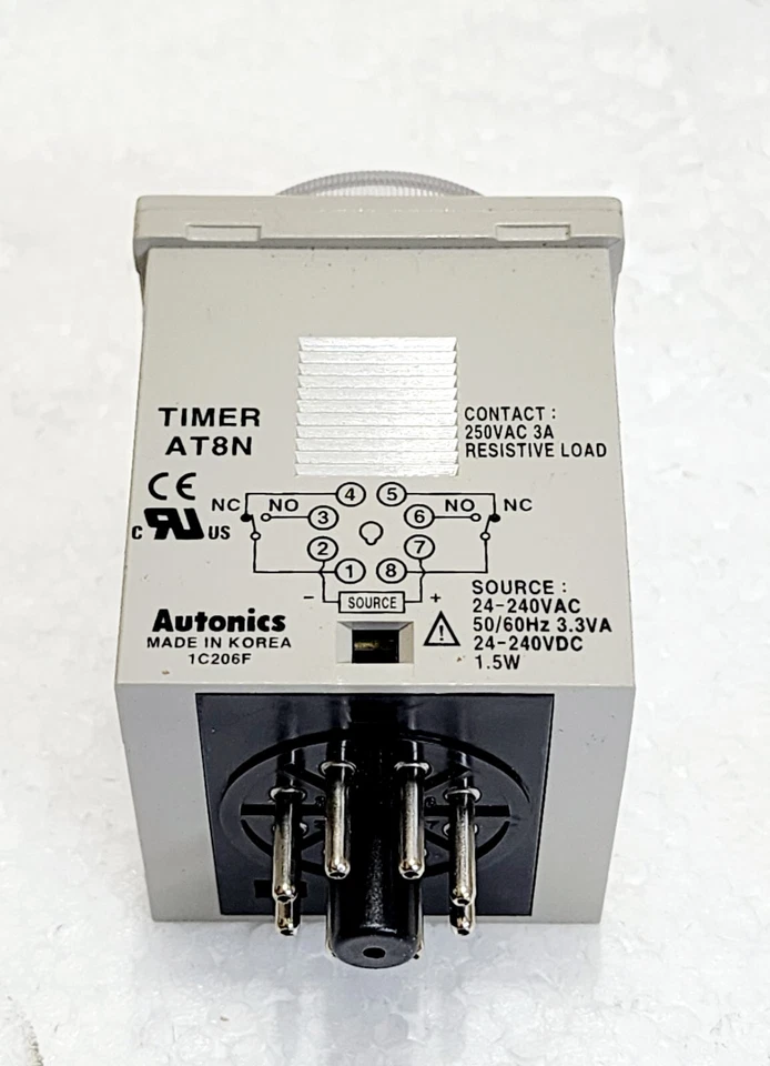 Autonics AT8N Minuteur 0-1 Min 24-240VAC 50/60Hz 3.3VA - Photo 2/4