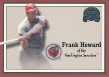 Frank Howard 2000 Fleer Greats of the Game #77 Washing Senators baseball card