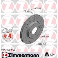 2X Zimmermann Sport Z Bremsscheibe 285.3527.52
