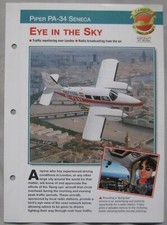 Aircraft of the World Card 37 , Group 8 - Piper PA-34 Seneca