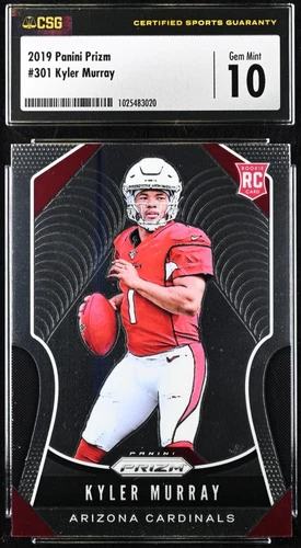 🐦🅁🄲 KYLER MURRAY 2019 Panini #301 RC Rookie CSG Gem Mint 10 = CGC GEM MINT 10