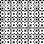 Fabric Geometric Squared Designs Black and White JR Cotton 1/4 Yard 3321