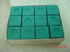 Lot of 48 Silver Cup STANDARD GREEN Pool Billiard Cue Chalk 4 x 12 Pack 
