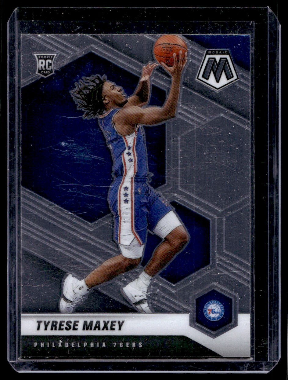 2020-21 Panini Mosaic Tyrese Maxey Rookie W3 Philadelphia 76ers #203