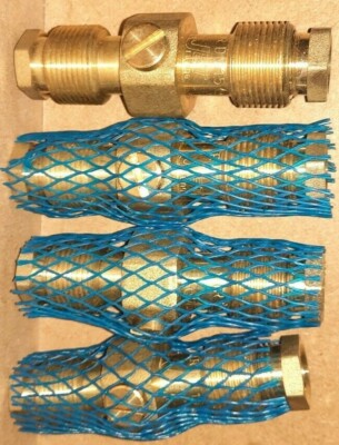 4x Düsenbereich DZR Messing 15 mm Doppelrückschlagventil DN15 K74233 
