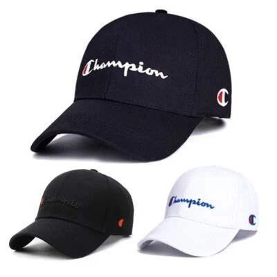 Mens Womens Baseball Cap Champion Hat Sun Peak Adjustable Golf Beach Cotton