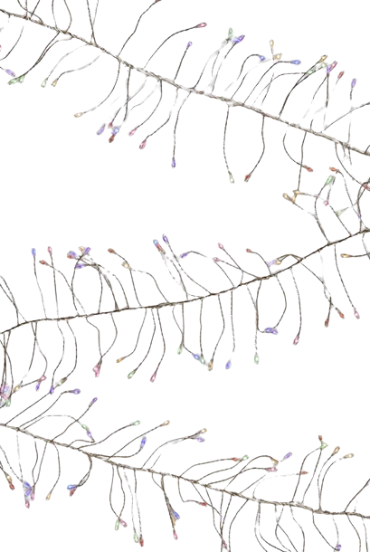 John Lewis 640 LED Vine Lights L12m Rainbow Silver Wire IP20