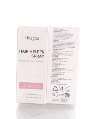 2 HOEGOA Hair Helper Spray Hair Growth and Enhancer Ginger Rice Extract 50ml EA
