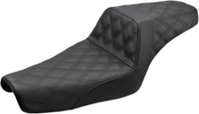 Saddlemen Step Up Seat Black Lattice Stitched for 2004-2021 Harley Davidson XL