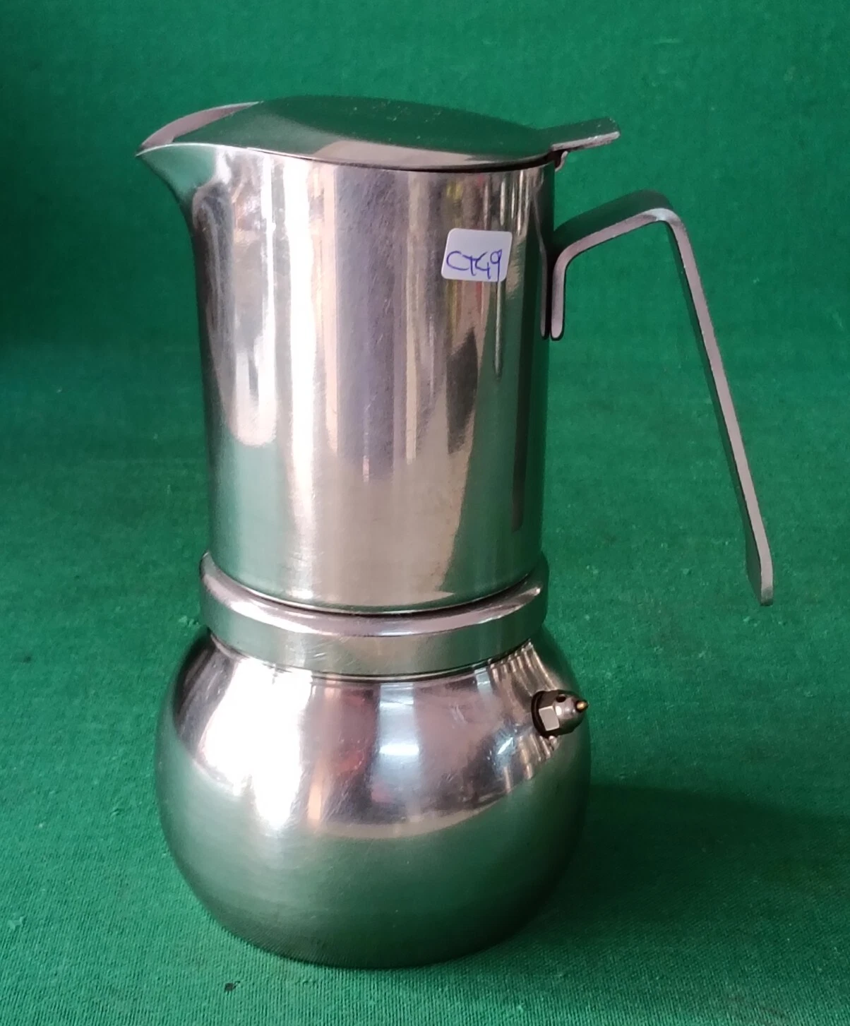 VINTAGE STELLA SAN FRANCISCO 6/3 CUP STAINLESS STEEL 18/10 COFFEE MAKER. CT49