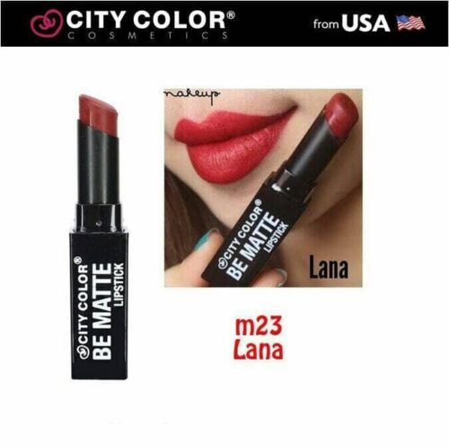 City Color Cosmetics Be Matte Lipstick #M23 - Lana 2.9g New & Sealed 53-HU163