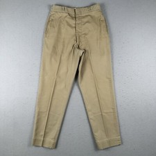 Vintage 60s US Military Twill Trousers Men  s 28x30 Tan Shade 1505 Type 1 Pants