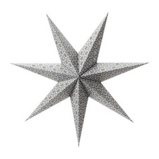 IKEA Strala Star Pendant Lamp Shade Lace Gray 28" Diameter NIB