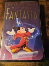 Walt Disney's Masterpiece Fantasia VHS 1991 Black Clamshell 