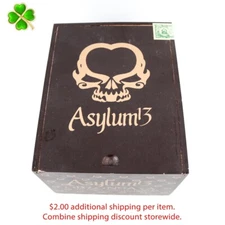 Asylum 13 Oblongata 60 x 6 Maduro Empty Wood Cigar Box 6.5" x 5.25" x 4"