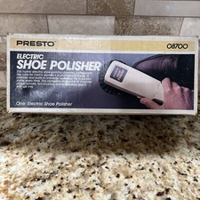 VINTAGE 1983 PRESTO 08700 ELECTRIC SHOE POLISHER TESTED LOOKS NEVER USED  BONUS
