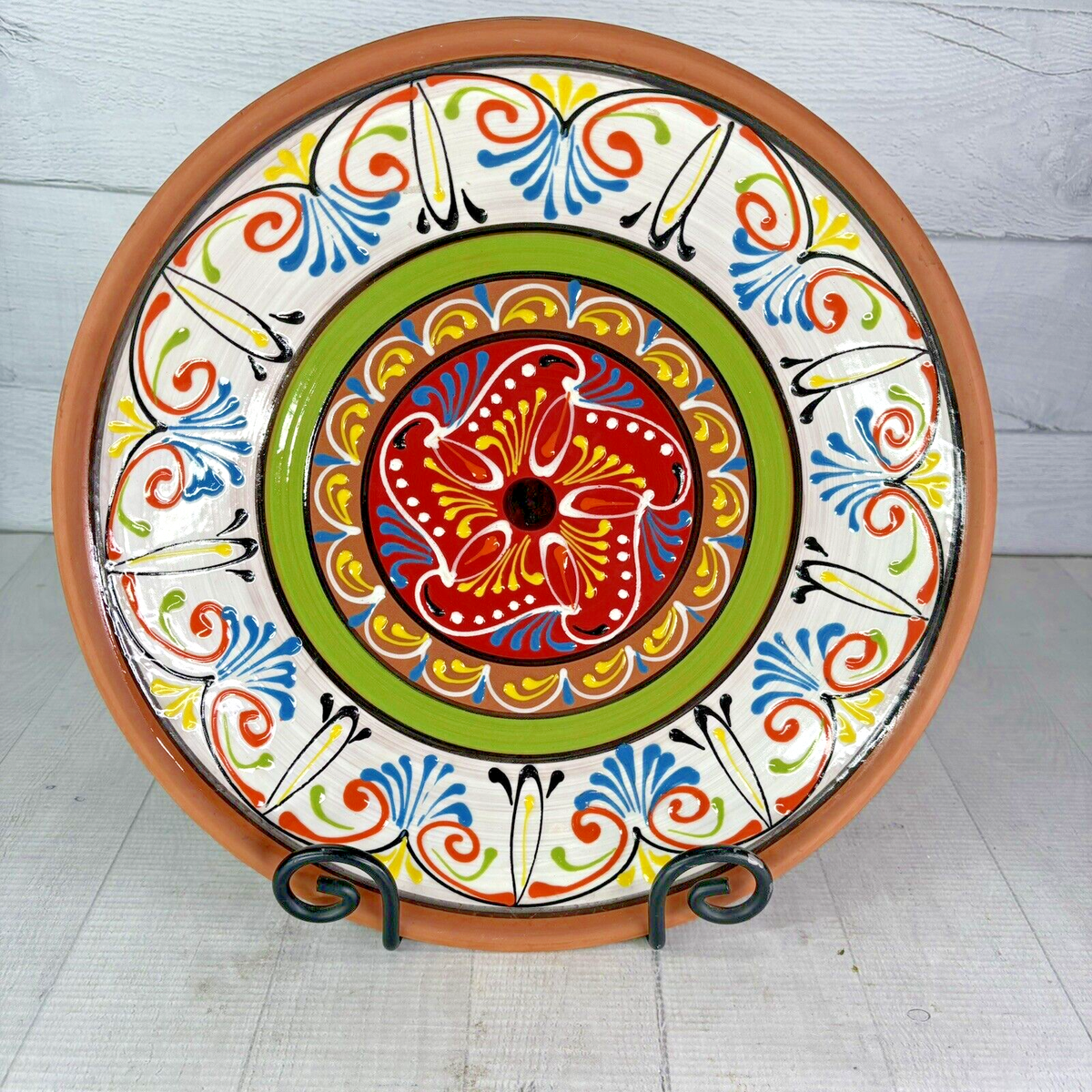 CERAMICA EL TITI Spain Bright FLORAL Hand Painted Large Wall