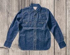 SAMURAI JEANS SWD-L01 Denim Western Shirt 10oz sword ear selvedge Made in Japan