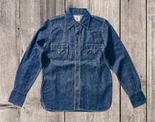 SAMURAI JEANS SWD-L01 Denim Western Shirt 10oz sword ear selvedge Made in Japan