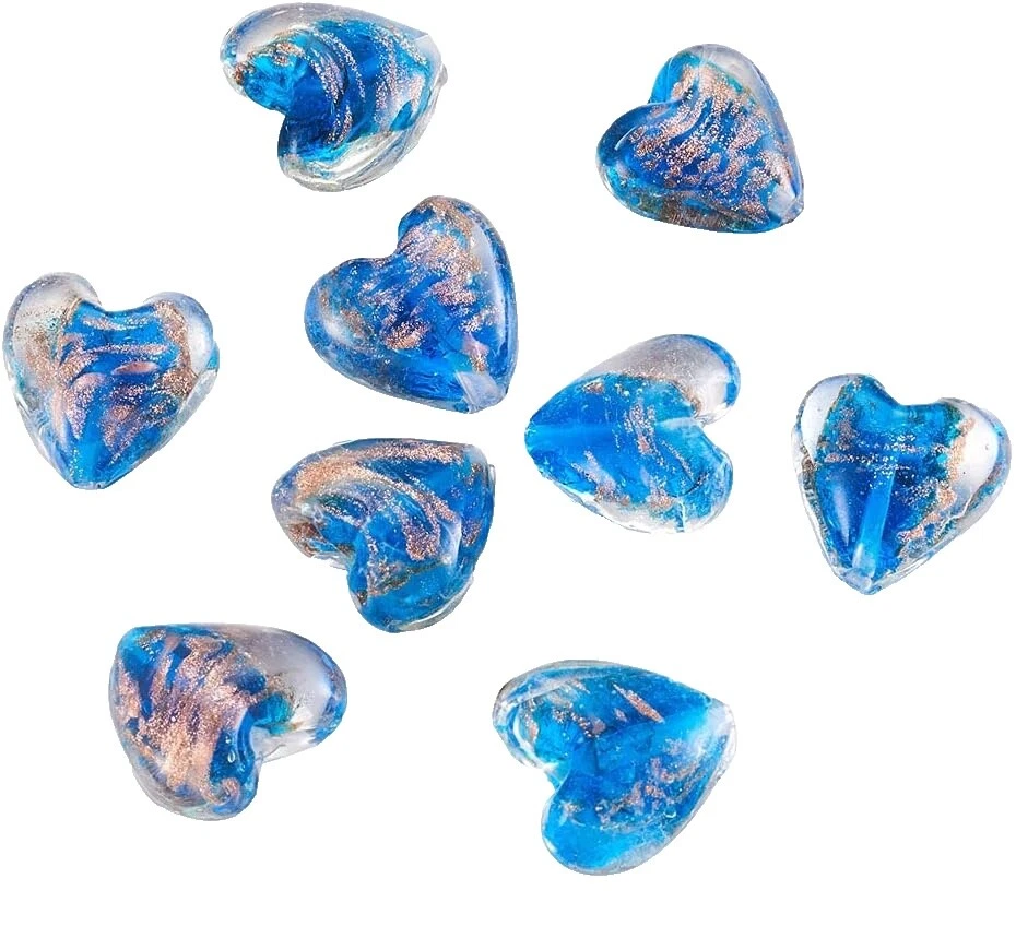 Cuentas para hacer joyas con lámparas de corazón