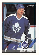 Lucien DeBlois 1991 Topps/O-Pee-Chee #102 Toronto Maple Leafs